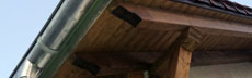 Holzkonstruktion am Dach